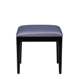 Divano Ottoman in Black with Lavender Seat Pad