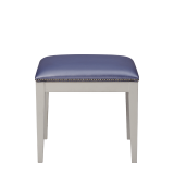Divano Ottoman in White with Lavender Seat Pad