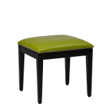 Divano Ottoman in Black with Lime Seat Pad
