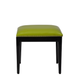 Divano Ottoman in Black with Lime Seat Pad
