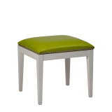 Divano Ottoman in White with Lime Seat Pad