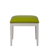 Divano Ottoman in White with Lime Seat Pad