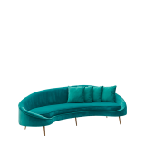 LA Sofa in Maldive Blue Velvet