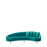 LA Sofa in Maldive Blue Velvet