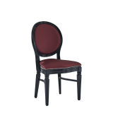 Chandelle Chair in Black with Merlot Seat Pad