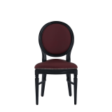 Chandelle Chair in Black with Merlot Seat Pad