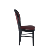 Chandelle Chair in Black with Merlot Seat Pad