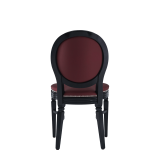 Chandelle Chair in Black with Merlot Seat Pad