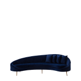 LA Sofa in Midnight Blue Velvet