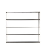 Unico Shelving Unit with Stainless Steel Frame and White Panels