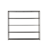 Unico Shelving Unit with Stainless Steel Frame in Black