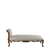Versailles Chaise in Antique Gold with White Seat Pad