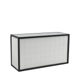 Unico Bar With Black Frame and White Upholstered Panels 