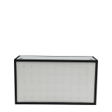Unico  DJ Booth - Black Frame - White Upholstered Panels
