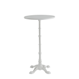 Belle Iron Outdoor Poseur Table in White