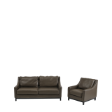 Charlton Taupe Leather Sofa