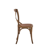 Coco Chair in Natural Wood with Cane Work Seat Pad