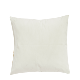 White Velvet Cushion with Golden Rounds