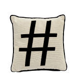 Cushion with Hashtag Print