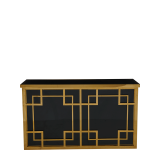 Gatsby Bar in Gold with Black Panels