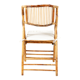 Folding Bali chair with cream cushion