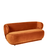 Elton terracotta velvet sofa 78 x 170 cm H 70 cm