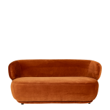 Elton terracotta velvet sofa 78 x 170 cm H 70 cm