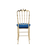 Napoleon Chair in Gold with Blue Seat Pad