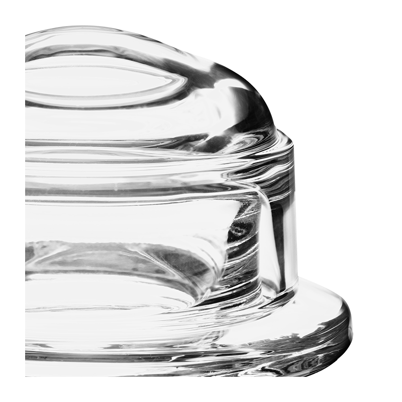 Glass Butter Dish with Bell Top Ø 10 cm Id Ø 5,5 cm Hire Options