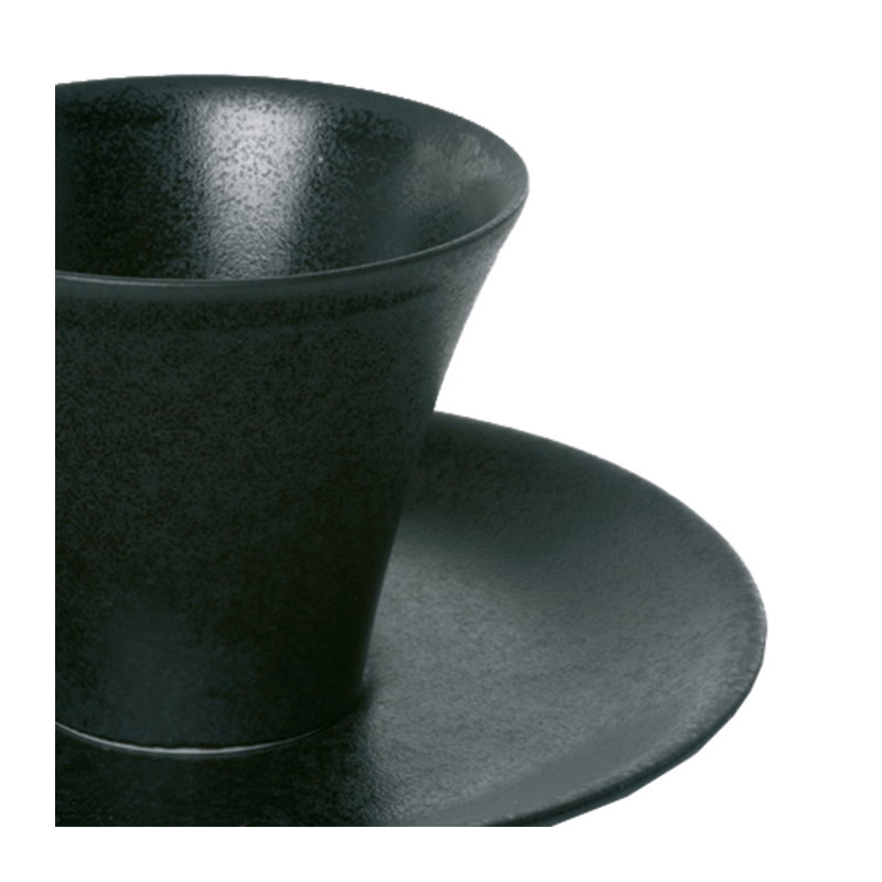 Kyoto Saucer Black Ø 13 cm Hire Options Greathire London