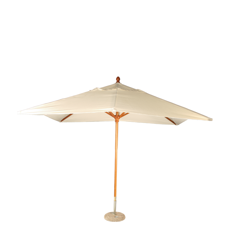 Unbleached Louisiana Parasol 300 X 300 cm + Granite Stand Ø 50 cm