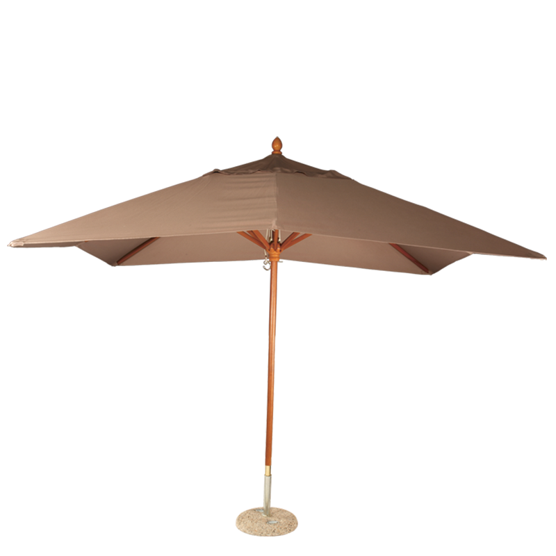 Taupe Louisiana Parasol 300 X 300 cm + Granite Stand Ø 50 cm