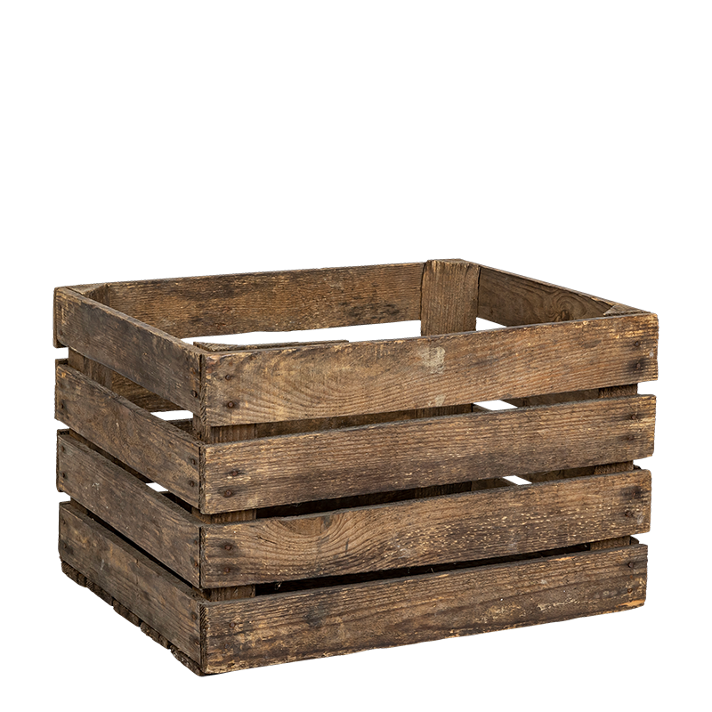 Vintage wooden crate 24 x 55 cm H 35 cm