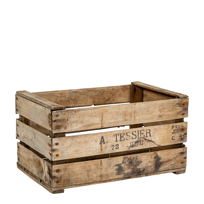 Vintage wooden crate 24 x 55 cm H 35 cm