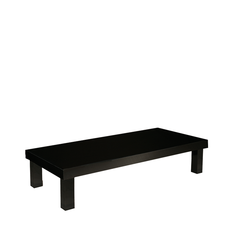 Lacquered coffee table black L 78.74" - W 35.43" - H 17.71"