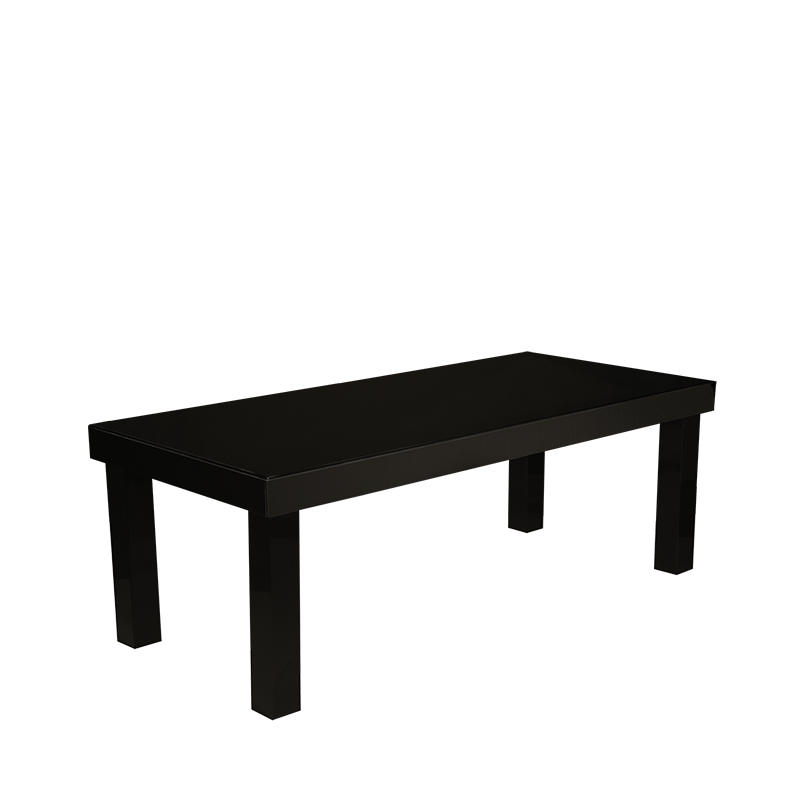 Lacquered Table Black 200 X 90 X 75 cm