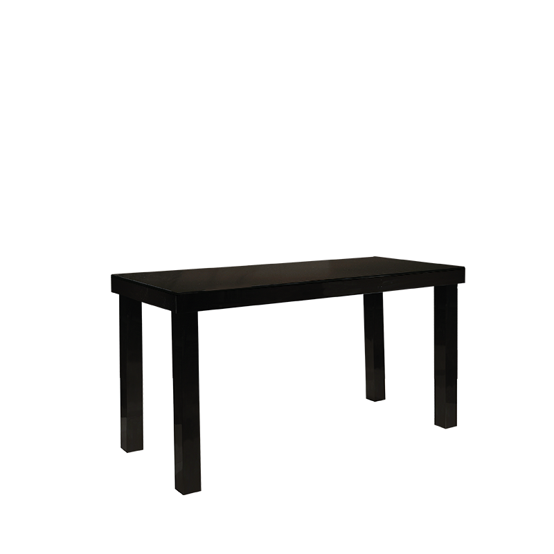 Lacquered high table black L 78.74" - W 35.43" - H 41.73"