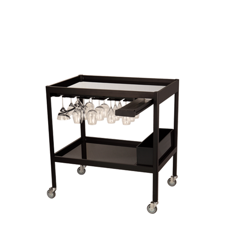 Bar Cart Black 90 X 60 X 95 cm H 95 cm