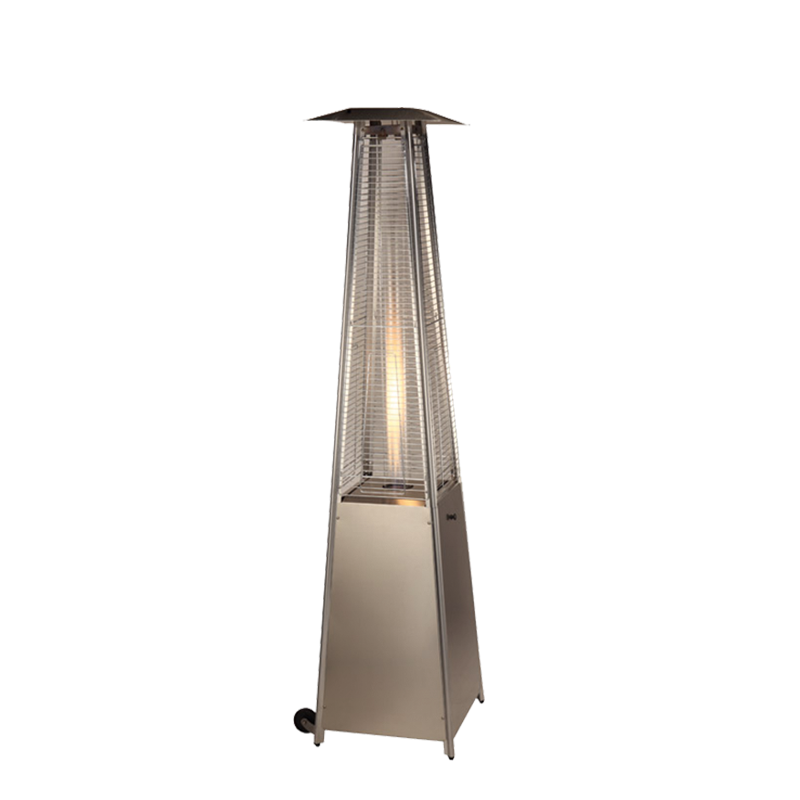 Pyramid patio heater H 90.55" silver (propane included)
