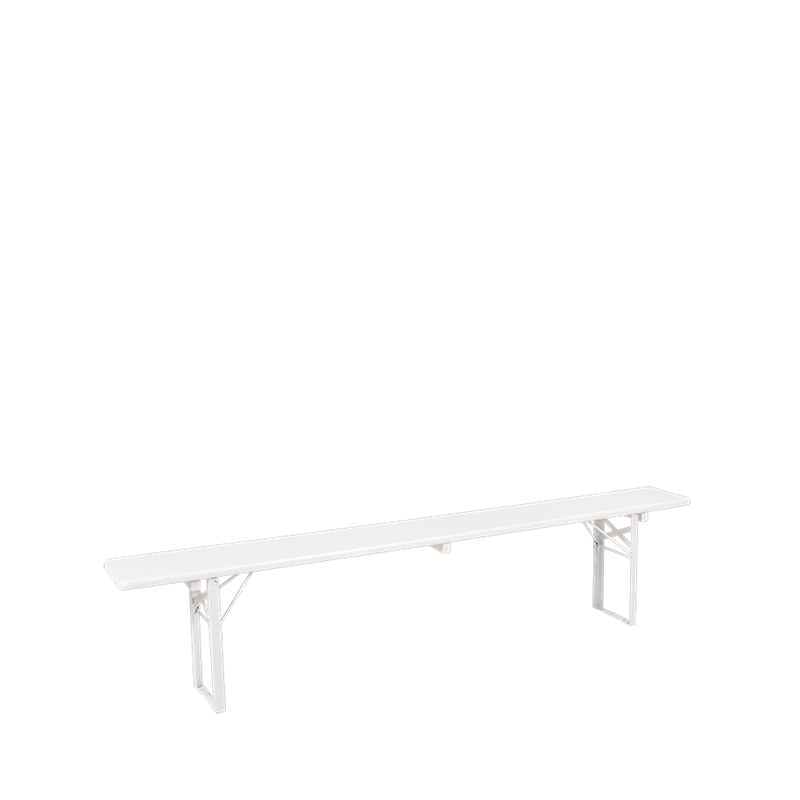 Folding Bench White H 47 W 220 D 25 cm