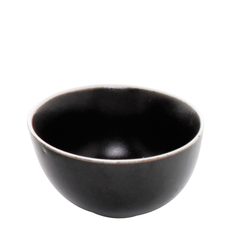 White-Rimmed Carbon Bowl Ø 12 cm H 6 cm 35 cl