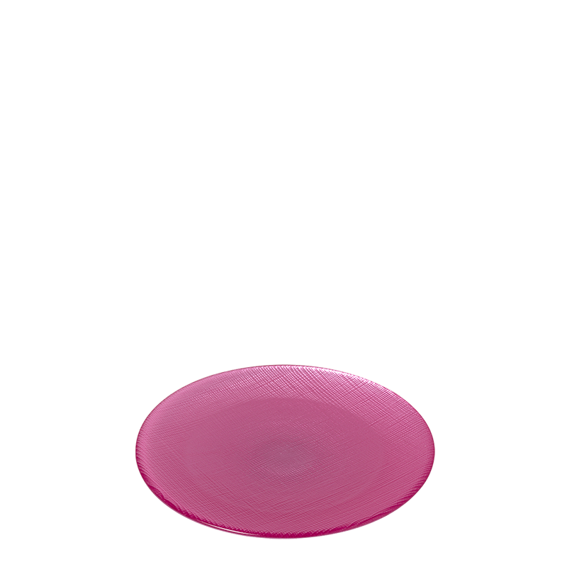 Glass Bread Plate Pink Ø 14 cm