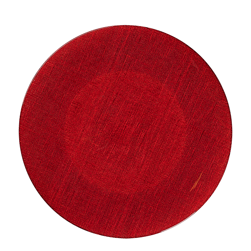 Glass Presentation Plate Red Ø 32 cm