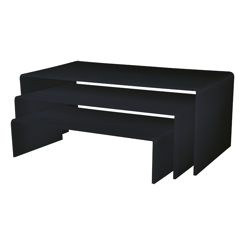 Set Of 3 Nested Black Risers