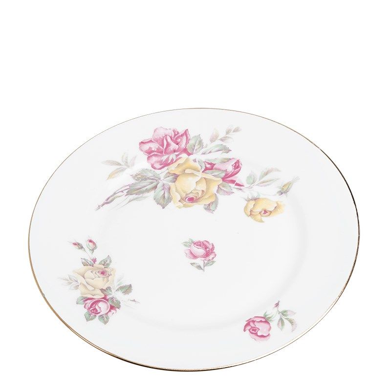 Vintage flowery big plate Ø 23-25 cm