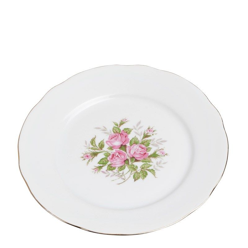 Vintage flowery big plate Ø 23-25 cm