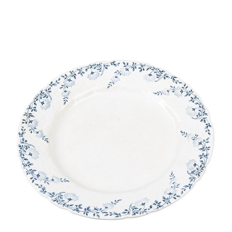 Vintage blue green big plate Ø 22-25 cm