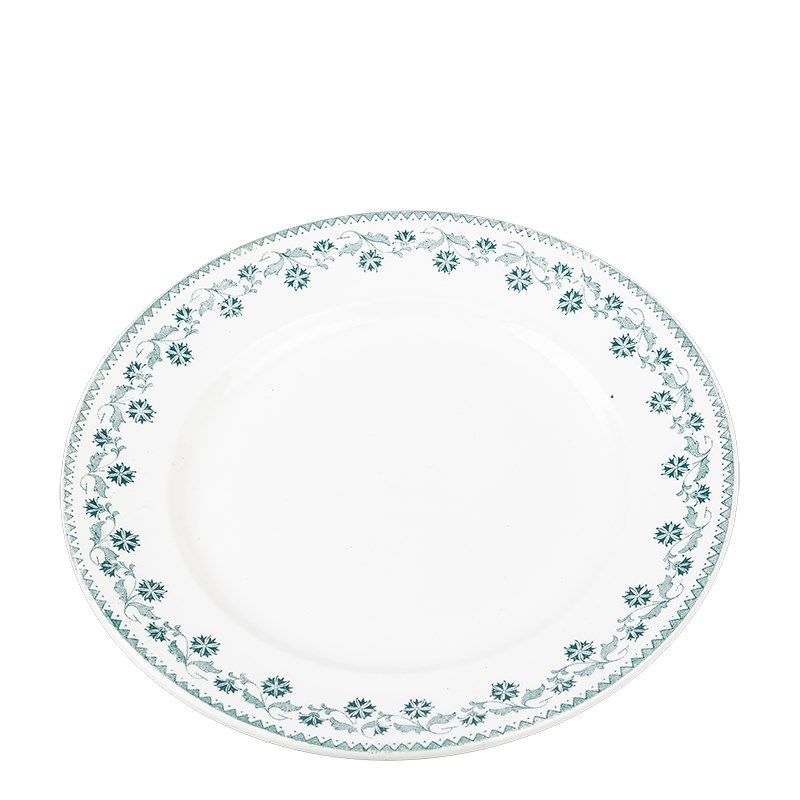 Vintage blue green big plate Ø 22-25 cm