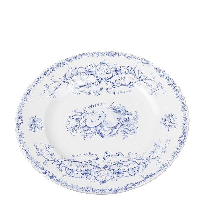 Vintage blue green big plate Ø 22-25 cm