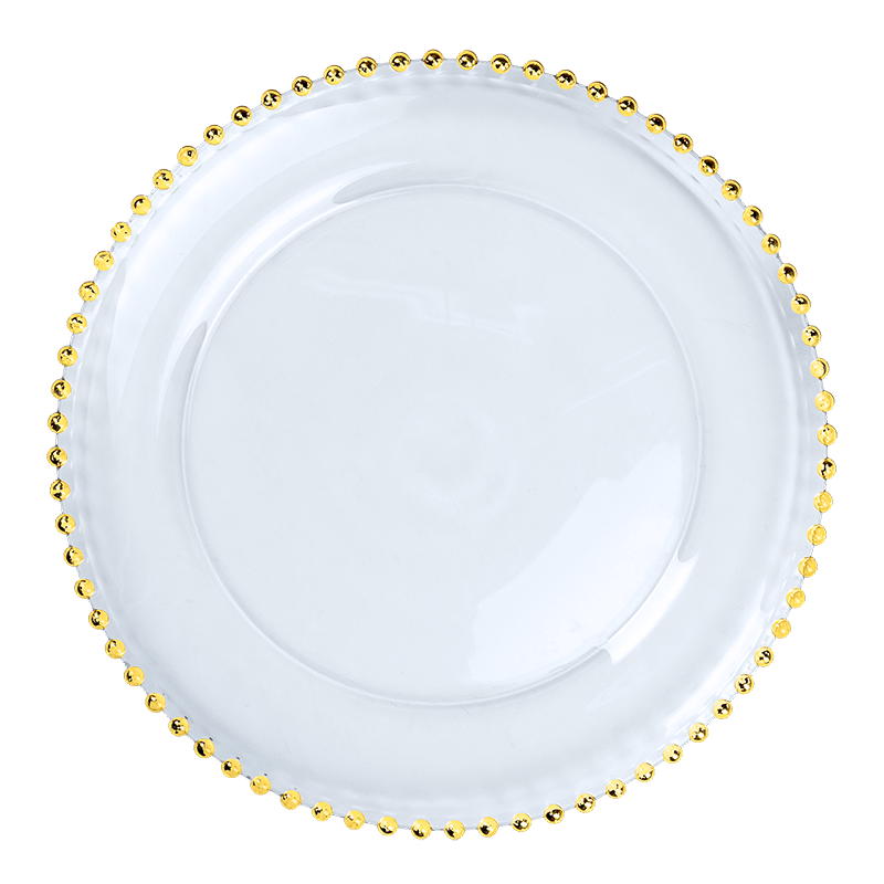 Gold Beaded Charger Plate Ø 32,5 cm